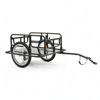 Foldable Cycle Trailer Foldable Bike Cargo Trailer Portable Utility Cart with Hitch for Camping, Gardening, Grocery Shopping
