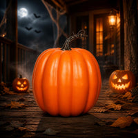 Artificial Pumpkin with Stem Orange Faux Pumpkins Seasonal Fake Pumpkins for Table
