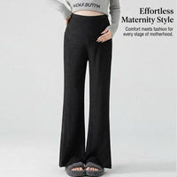 Thermal Leggings Women with Fleece Lined Wide Leg Design, Maternity Clothes Thick Warm Loungewear Pants, High Elastic