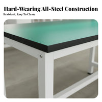Heavy Duty Anti-Static Workbench Multifunctional Assembly Line Table Double-Decker Work Table Built-in Power Sockets for Technicians, Factory Workers, DIY Enthusiasts, Laboratory, Garage, Home Improvement