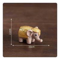 DIY Accessory Ganesha Figurine Good Luck Charm Golden Rat Statue Gold Finish Hindu Deity Statuette for Desktop