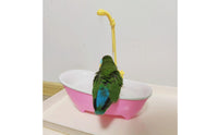 Encourages Natural Bathing Miniature Bird Bathtub Battery Operated Automatic Parrot Shower Electric Bird Bath Basin for Parrots, Small Birds
