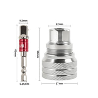 Universal Adjustable Socket Wrench Adapter Knurled Socket Adapter with Extension Shank Drill-Ready Tool Multi-Function for Mechanics