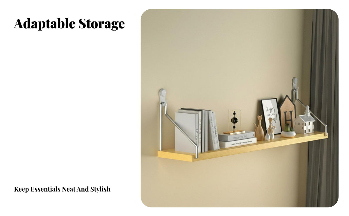 Drillwithout Drilling Installation Floating Shelf Easy to Install Display Ledge Space-Saving Household Storage Strong Load-Bearing for Decor Enthusiasts, Homeowners, Living Room, Bedroom, Home Office, Bathroom