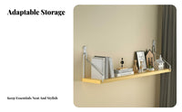 Drillwithout Drilling Installation Floating Shelf Easy to Install Display Ledge Space-Saving Household Storage Strong Load-Bearing for Decor Enthusiasts, Homeowners, Living Room, Bedroom, Home Office, Bathroom