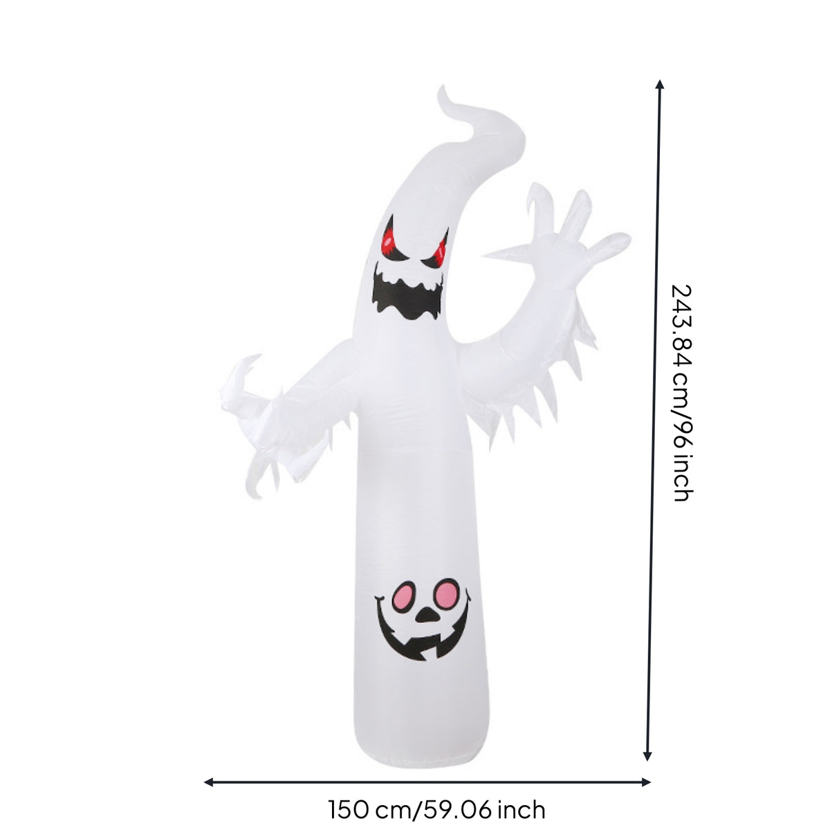 Spooky Halloween Inflatable Ghost Scary Halloween Ghost Inflatable Easy Setup Weather-Resistant for Porch