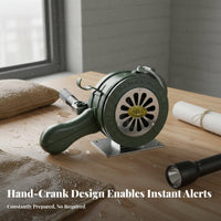 No Power Required Hand Crank Siren Sturdy Aluminum Body Manual Emergency Alarm Loud Sound Hand Operated Air Attack Siren Long Range for Initial Responders Preppers, Construction Sites, Fire Exercises, Factories, Outdoor Activities