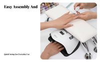 Easy to Clean Manicure Hand Cushion Space Saving Manicure Arm Rest Stand Portable for Manicurists, Beauty School Students, Spa, Home