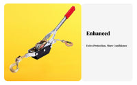 Powerful Ratcheting System Double Hook Cable Puller Long-Lasting Manual Wire Rope Tightener Labor-Saving for Mechanics, Workshops, Garages