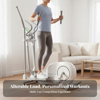 Quiet Operation Rear-Drive Elliptical Full Body Workout Elliptical Machine Adjustable Resistance Cross Exercise Machine Digital Performance Monitor for Apartment