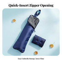 Folding Rain Gear Pouch Hanging Hook Folding Umbrella Case Leak-Resistant for Backpackers, Office Workers, Rainy Days, Commuting, Public Transport