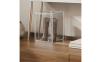 Dustproof Transparent Shoe Box High Clarity Clear Stackable Shoe Box Multi-Functional Clear Acrylic Display Case Large Capacity for Figurine Collectors, Entryway