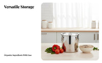 Leakproof Stainless Steel Sealed Container Rust Resistant Stainless Steel Food Canister Long-Lasting Construction for Pantry, Restaurant