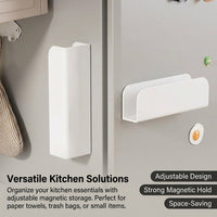 Cabinet and Refrigerator Organizer for Students, Wall-Mounted Paper Towel Holder for Kitchen, Adjustable Width Roll