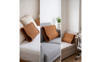 Imitation Rattan Contour Neck Support Pillow Washable Neck Support Pillow Curved Cushion Contoured for Bed