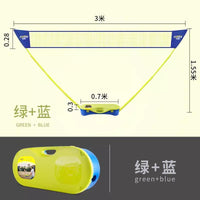 美狮龙羽毛球网便携式家用室内户外球柱简易移动网架比赛标准折叠