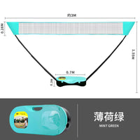 美狮龙羽毛球网便携式家用室内户外球柱简易移动网架比赛标准折叠