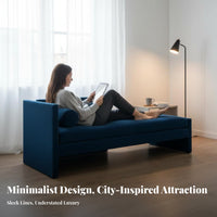 Modern Minimalist design S-Shaped Chaise Lounge Light Luxury artistic Indoor Furniture Deep Seat highlight Seating firm-density Foam for Interior Designers, Business Owners, Living Room, Bedroom, Apartment, Reception Area