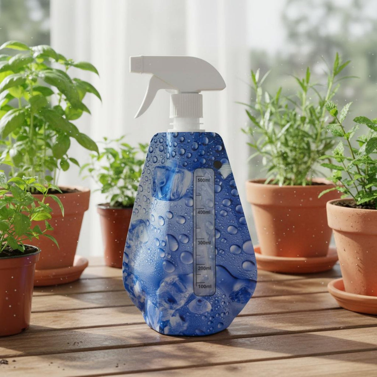 Foldable Spray Pouch Leak-Resistant Foldable Spray Bottle Stand-up Dispenser Bag Lightweight Refillable Water Dispenser