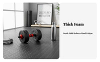 Secure Spinlock Collars Adjustable Dumbbell Set Ergonomic Foam Connector Dumbbell Barbell Combination Non-Slip Grip Convertible Unrestricted Weights Space Saving for Men, Beginners, Home Gym