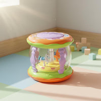 Infant Hand Pat Drum Early Educational Infant Hand Drum Multifunctional Musical Rotating Display Toy for Infants, Young Children, Bedtime