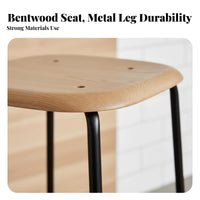 Urban Design Wireframe High Stool Nordic Aesthetic Bar Chair Minimalist Design Seating Furniture with Footrest for Homeowners, Business Owners, Adults, Restaurant, Counter, Kitchen, Dining Room