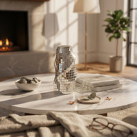 Mirrored Mosaic Vase Reflective Mosaic Vase Faceted