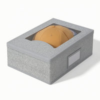 Dustproof Hat Storage Box with Clear Window Portable Hat Organizer with Clear Window Foldable Baseball Cap Storage Box Safeguarding for Shelf