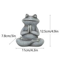 Meditating Meditation Frog Statue Zen Meditating Frog Statue Cute for Shelf