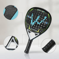 Teardrop Beach Tennis Paddle with EVA Memory Foam Core Shock-Absorbing Beach Tennis Paddle with Balls Long-Lasting Lightweight for Adults, Beginners, Court