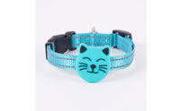 Reflective Cat Tracker Collar Adjustable Cat Collar with Tracker Holder Lightweight Tracker Tag Low-Profile for Cats, Small Pets, Outdoor Tracking, Travel