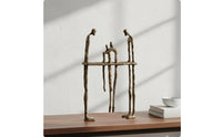 Metal Human Figure Statue Workmanship Abstract Human Statue Elegant Modern Art Figurine for Living Room, Entryway, Office