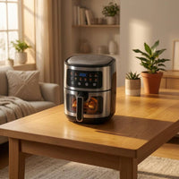 2400 W 7L Air Fryer Stainless Steel Countertop Air Fryer Touch Control Kitchen Appliance Viewing Window