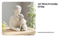 Person Dog Figurine Person and Dog Figurine Compact Details Home Decor for Tabletop Display, Entryway