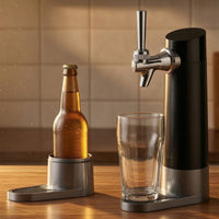 Tap Beer Dispenser Powered Beer Creamer Black Single Spout Dispenser