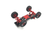 Metal Kit 1/12 Scale RC Car Parts with Shock Absorbers Machined Axle Housing for Chassis Rebuilding