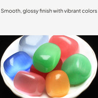 Cat Eye Stone Candy Color Mix Pebble Irregular Decor