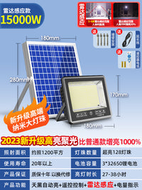 2025新款太阳能户外庭院灯农村家用防水室内LED照明人体感应路灯 雷达感应20000W-H★照1400平超亮大灯珠+感应+遥控 0W
