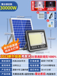 2025新款太阳能户外庭院灯农村家用防水室内LED照明人体感应路灯 雷达感应20000W-H★照1400平超亮大灯珠+感应+遥控 0W