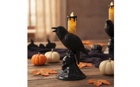 Crow Tabletop Lantern Flameless Night Light Dripping Decor for Tabletop Display