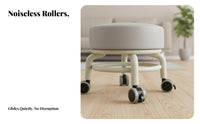 Multi-Functional Lowheight Wheeled Stool Minimalist Design Caster Seat noiseless casters Household Furniture 360° rotate Casters for Homeowners, Homemakers, Entryway, Living Room, Playroom, removeice