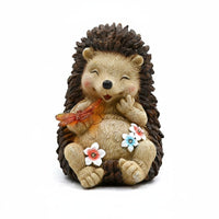 Solar Hedgehog Light Resin Solar Hedgehog Statue Weather Resistant for Patio