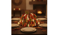 Pumpkin Door Hanger Rustic Patchwork Pumpkin Farmhouse Decorations for Entryway