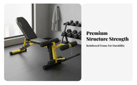 Stable Multi-Functional Exercise Bench Heavy Duty Adjustable Weight Bench Ergonomic Design Home Gym Equipment Sweat-Resistant for Fitness Enthusiasts, Bodybuilders