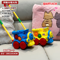 儿童宝宝学步车手推飞机玩具推推乐1-2岁2节杆响铃声婴儿推车助步
