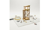 Highly Detailed 1:72 Scale Watchtower Model Easy to Assemble DIY Lookout Structure Removable Roof Miniature Scene Kit for Hobbyists