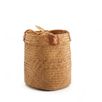 Handwoven Basket Fiber Braided Container Basket Textured for Floral Arrangements