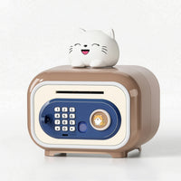 Automatic Toy Safe with Biometric Scanner Scanner Interactive Kids Safe with Key Secure Piggy Bank with Biometric Scanner Sensor Compact for Toddlers