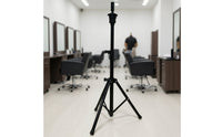 Adjustable Hairpiece Head Stand Tripod Lightweight Mannequin Head Stand Tripod Foldable Portable for Hairdressers, Barbers
