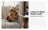 Cat Stuffed Pillow Creative Fastener Design Clothespin Cat Stuffed Ie House Decoration PP Cotton Filled Three-Dimensional Shape